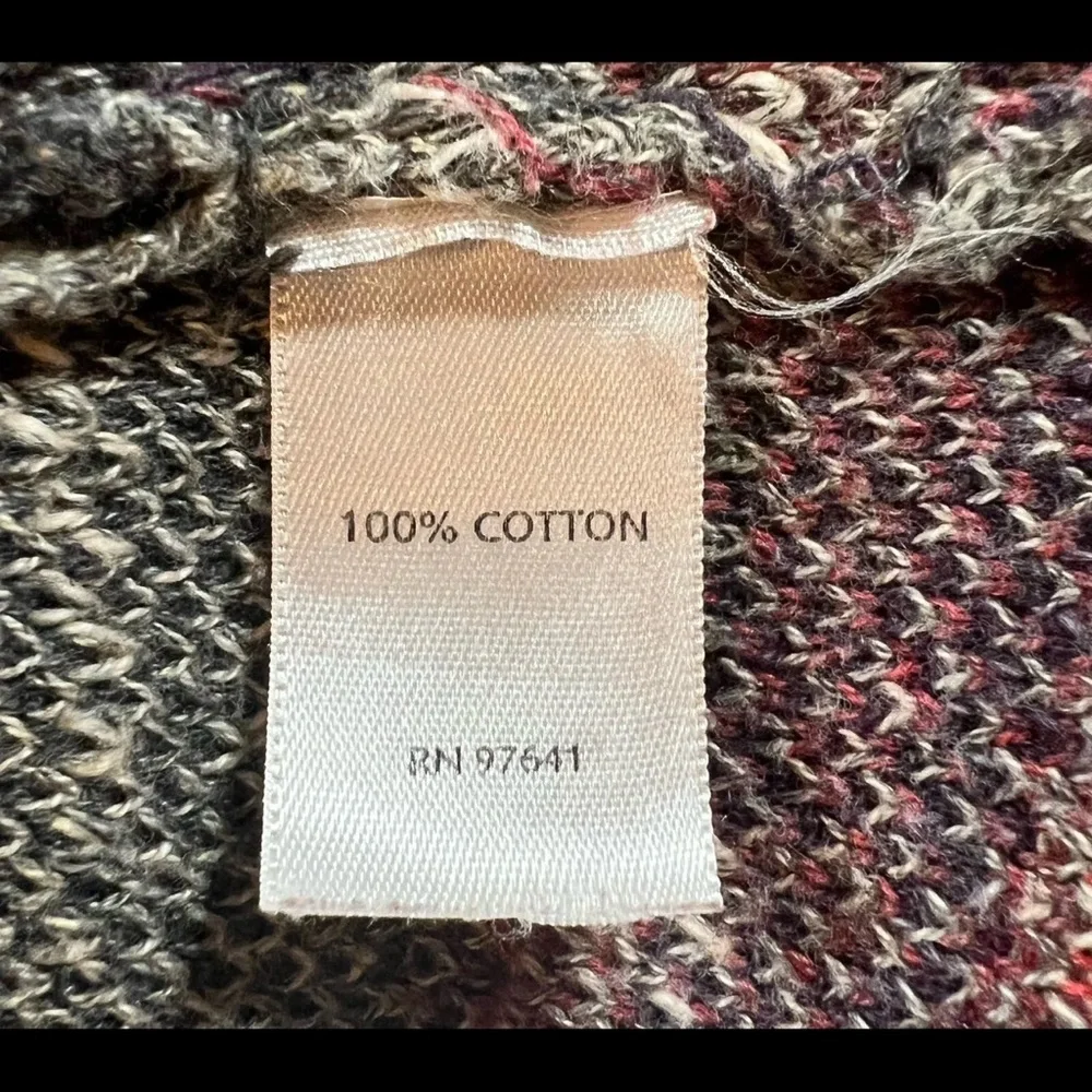J. JILL Cardigan Womens X-Small Gray Southwestern Print 100% Cotton Open Sweater